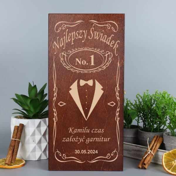 Personalizowana Skrzynka na Whisky Dla Świadka