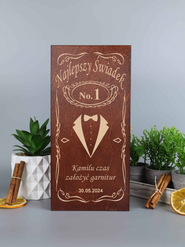 Personalizowana Skrzynka na Whisky Dla Świadka