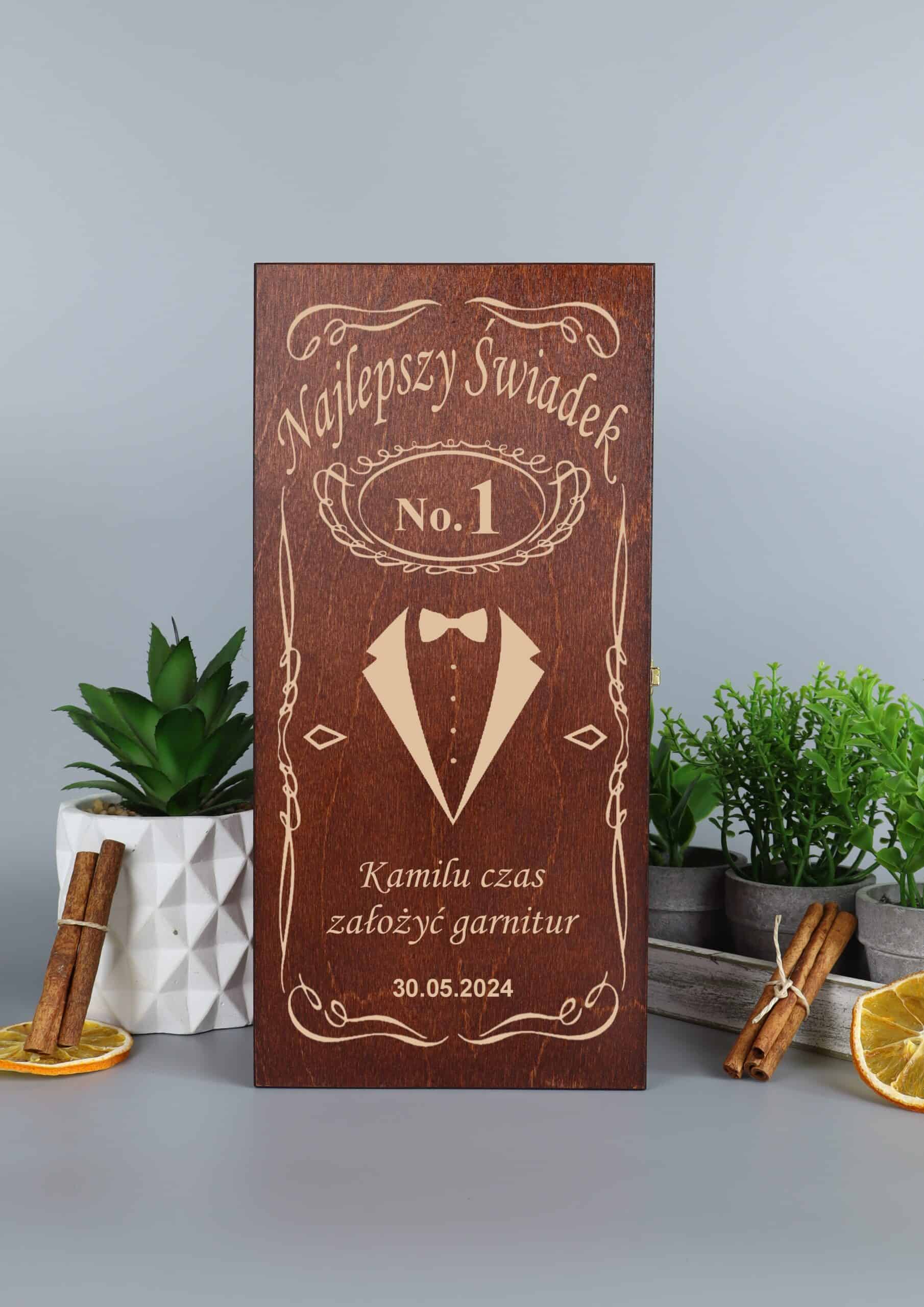 Personalizowana Skrzynka na Whisky Dla Świadka