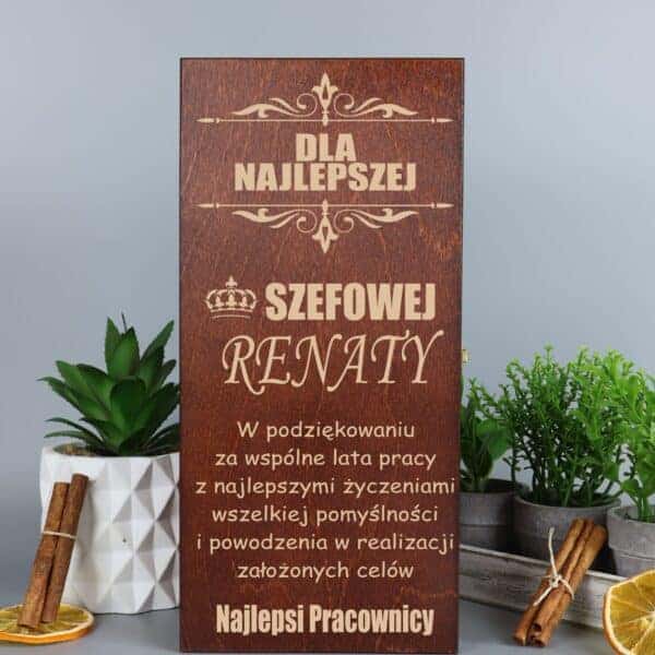 Skrzynka Na Whisky z Grawerem Dla Szefowej