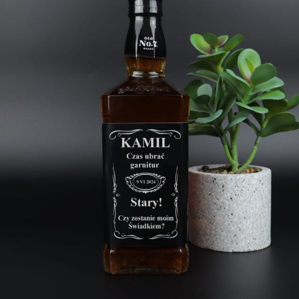 Personalizowana etykieta z zaproszeniem dla świadka