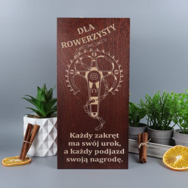 Skrzynka na Whisky Dla Rowerzysty z grawerem