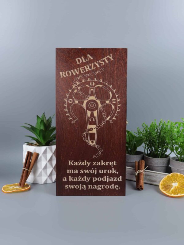 Skrzynka na Whisky Dla Rowerzysty z grawerem