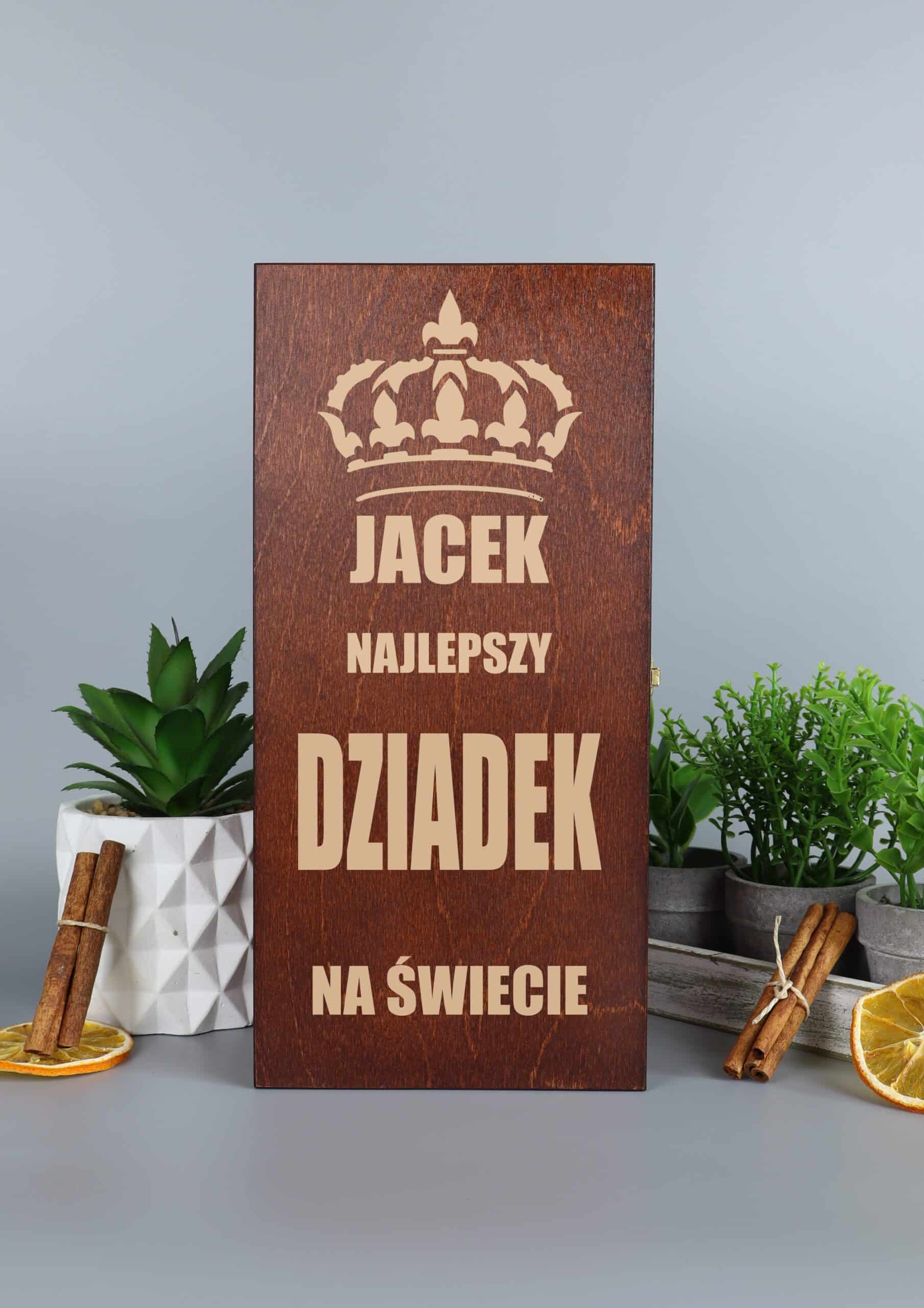Skrzynka na whisky z grawerem
