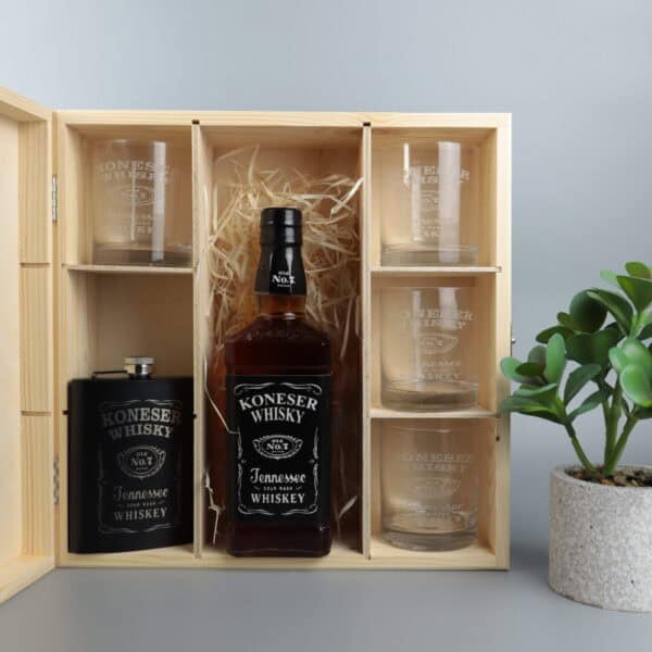 Skrzynka na whisky z grawerem