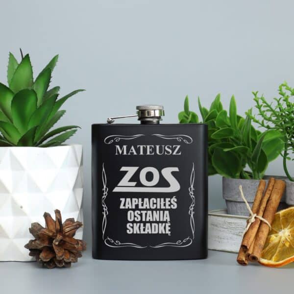 Piersiówka z grawerem dla Emeryta