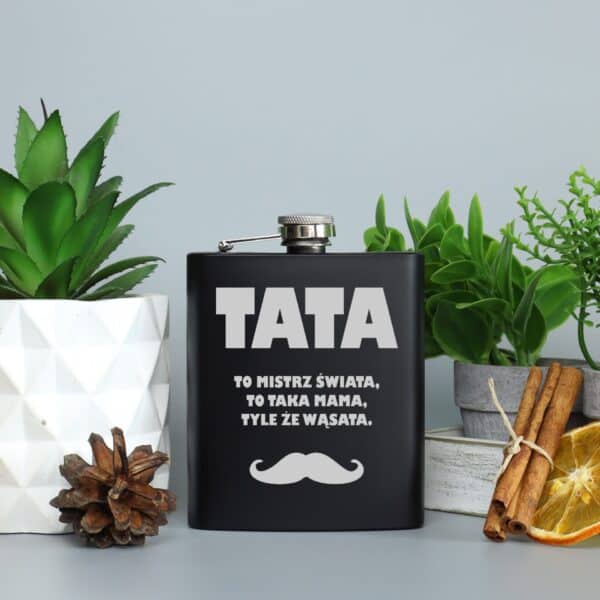 Personalizowana Piersiówka z grawerem na Dzień Taty