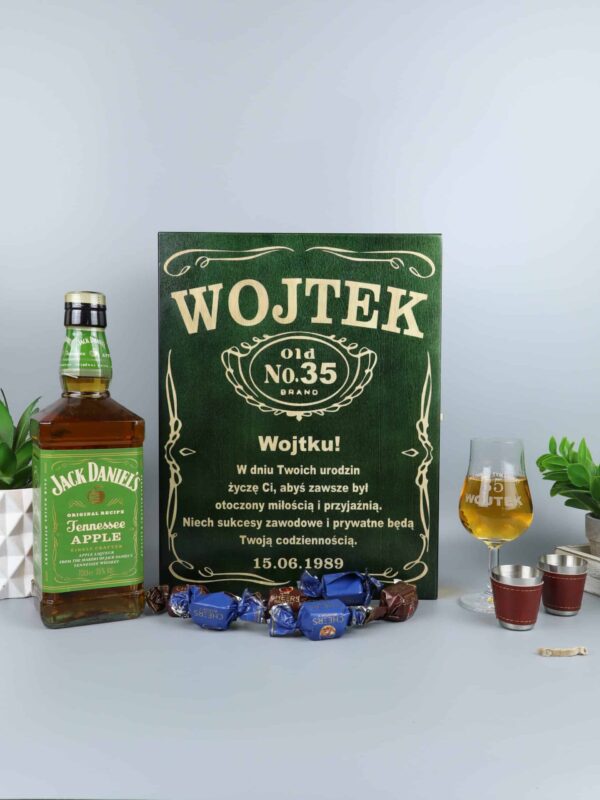 Zestaw Skrzynka na Whisky z grawerem
