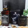 Zestaw Jack Daniels, kawa, piersiówka i podkładkami