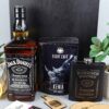 Zestaw Jack Daniels, kawa, piersiówka i podkładkami