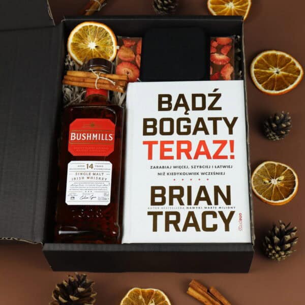 Zestaw prezentowy z książką i bushmills