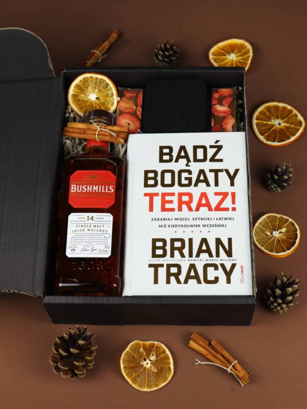 Zestaw prezentowy z książką i bushmills