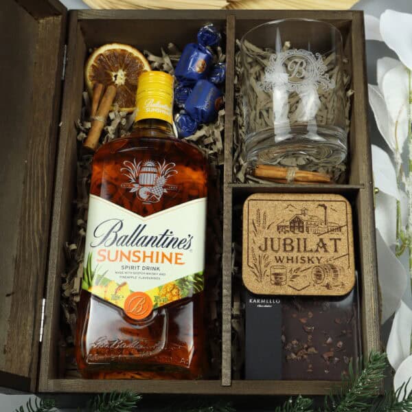 prezent z whisky ballantines