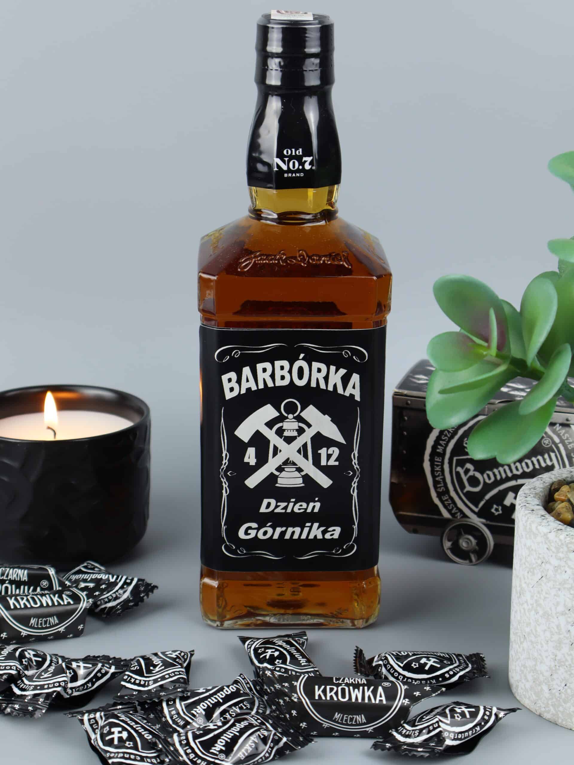 Alkohol z grawerem dla górnika