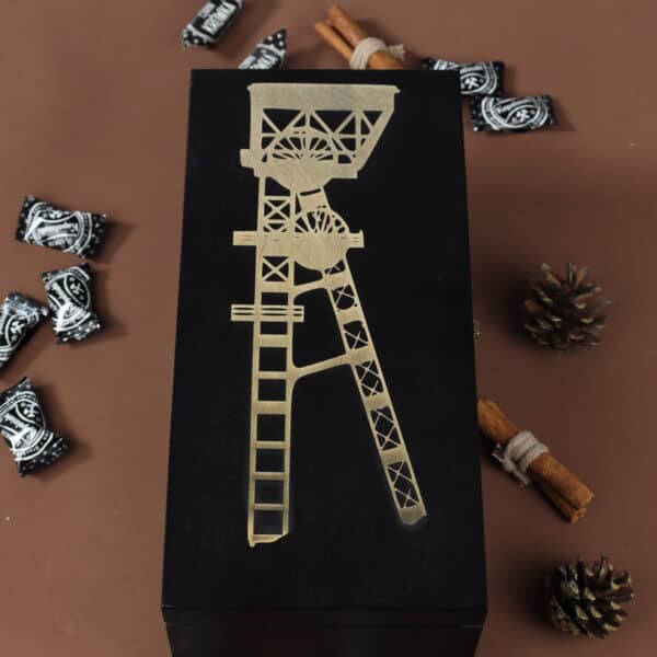 Skrzynka na whisky z grawerem dla górnika