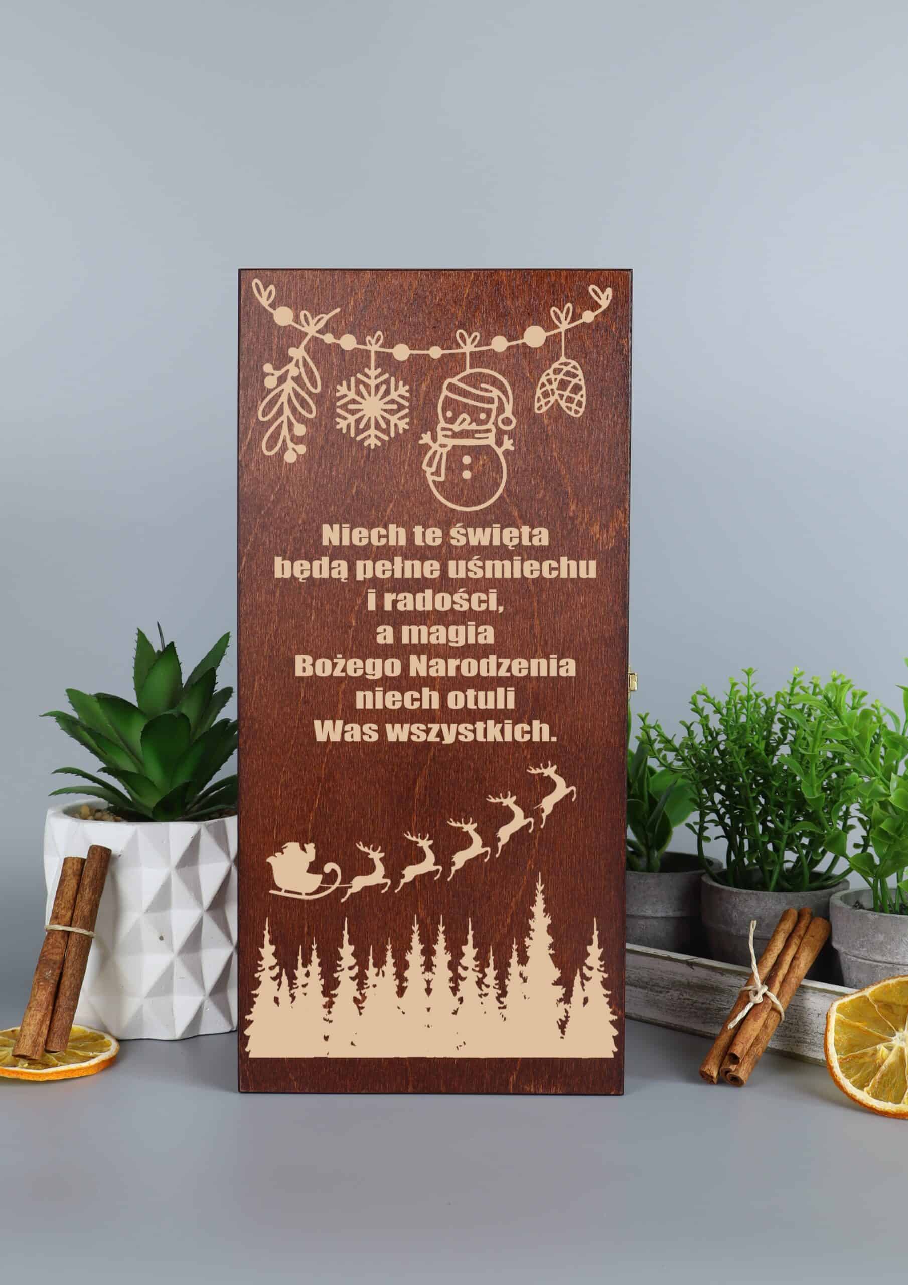 Skrzynka na whisky na święta dla niego