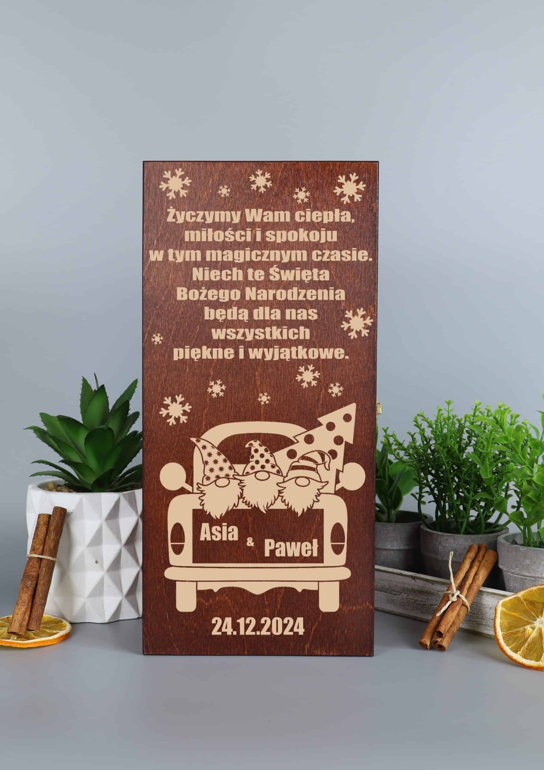 Skrzynka na whisky z grawerem