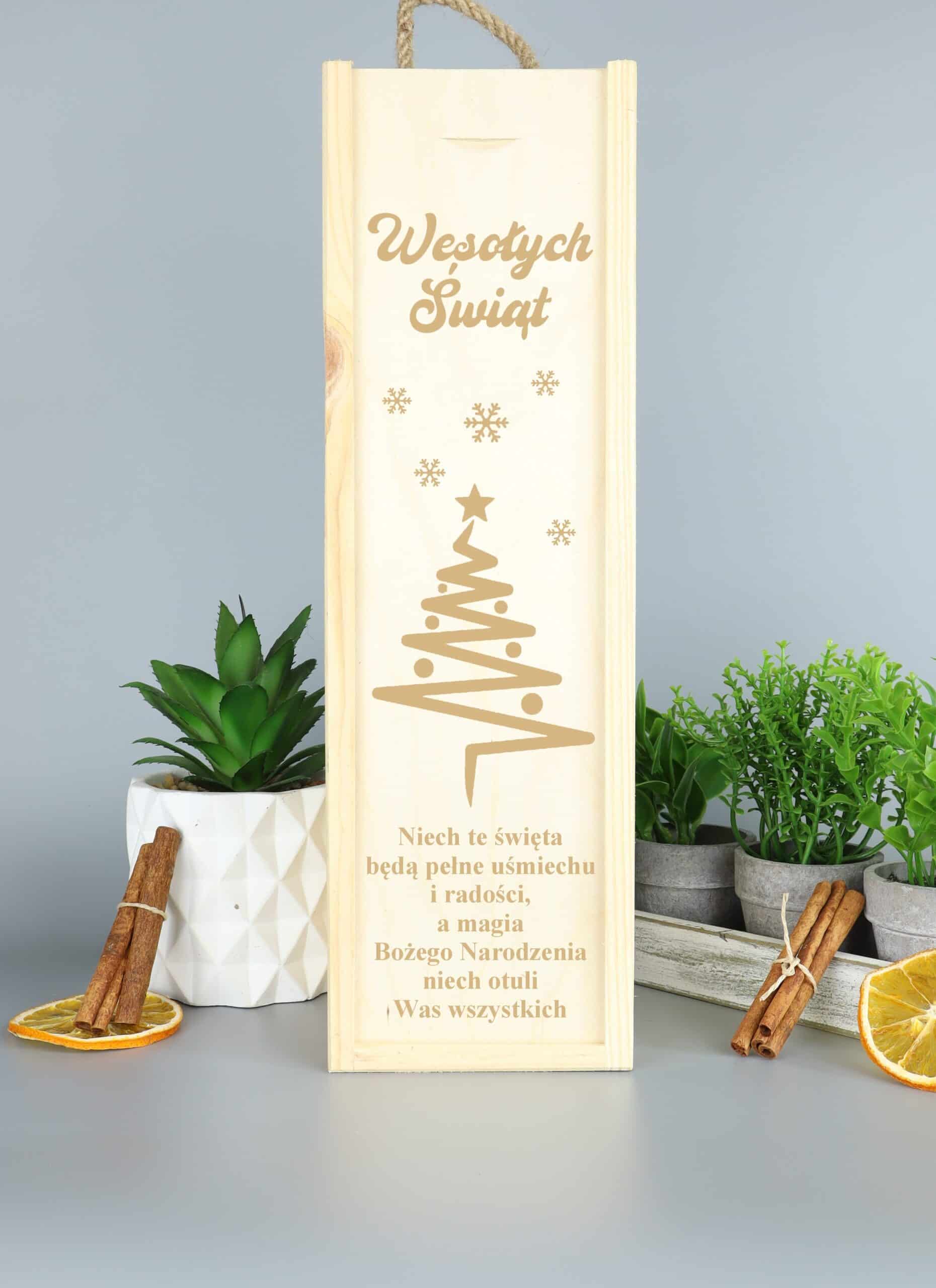 Skrzynka na wino z grawerem dla niej