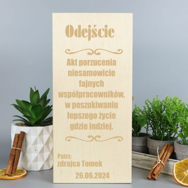 Skrzynka na whisky z grawerem