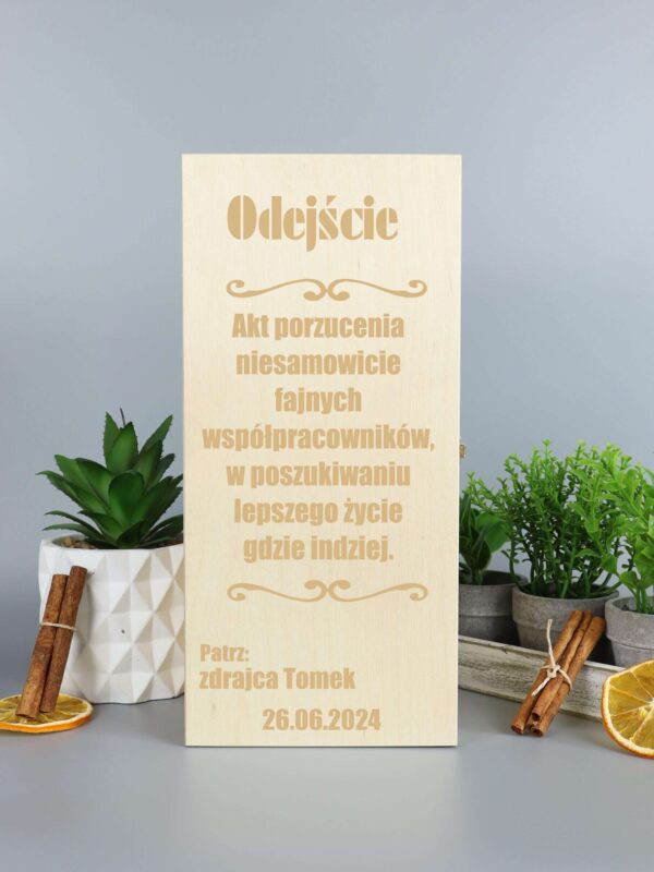 Skrzynka na whisky z grawerem