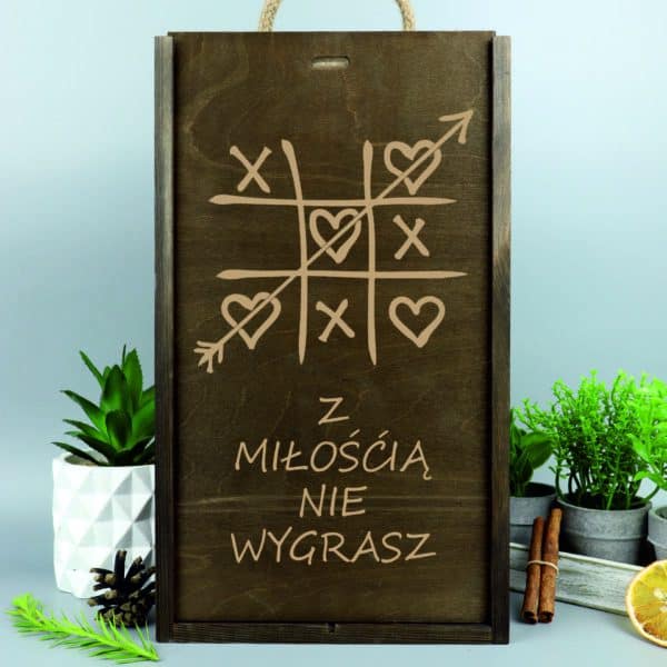 Skrzynka na wino z grawerem dla niej