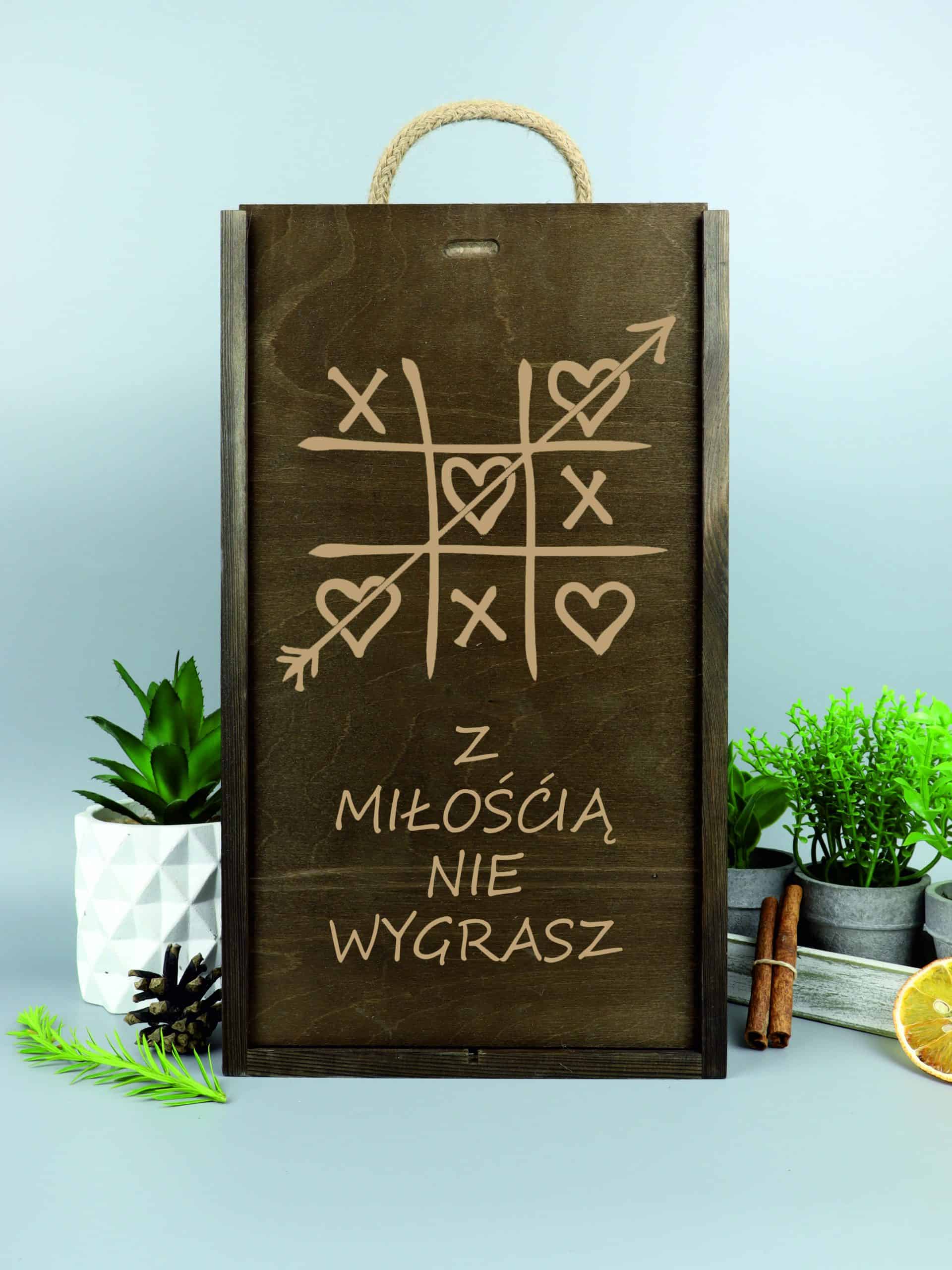 Skrzynka na wino z grawerem dla niej