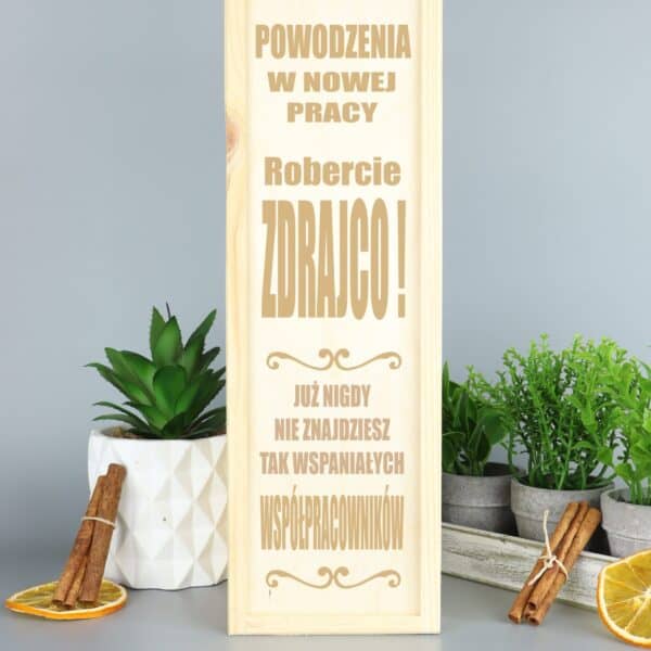Skrzynka na wino dla pracownika