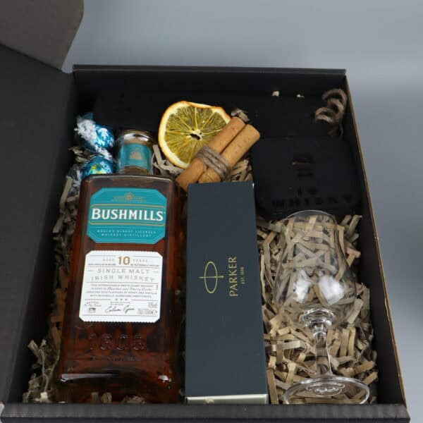 Zestaw z bushmills i parker dla mężczyzny