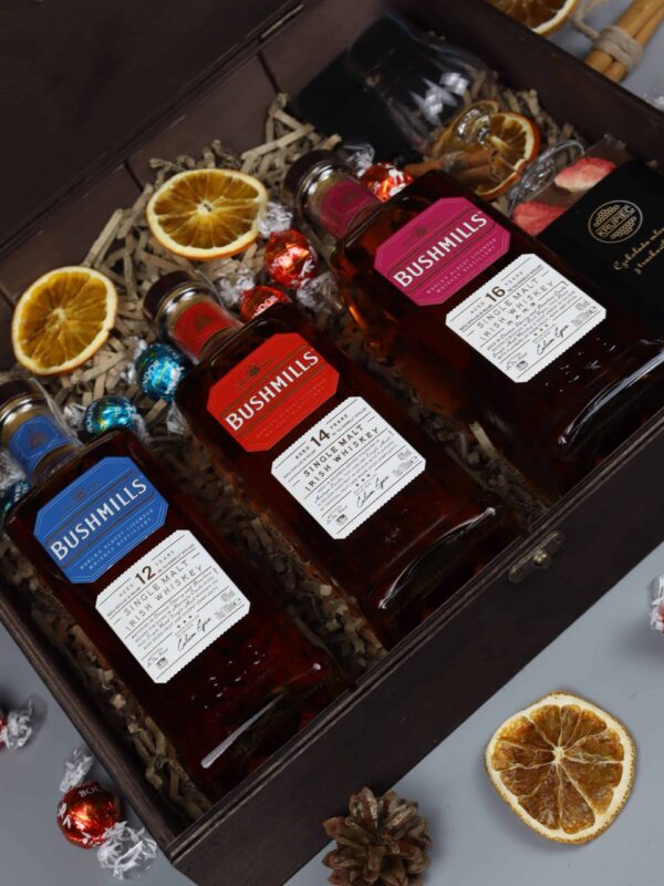 Bogaty zestaw z trzema Bushmills