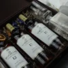 macallan trzy whisky drewniana skrzynka