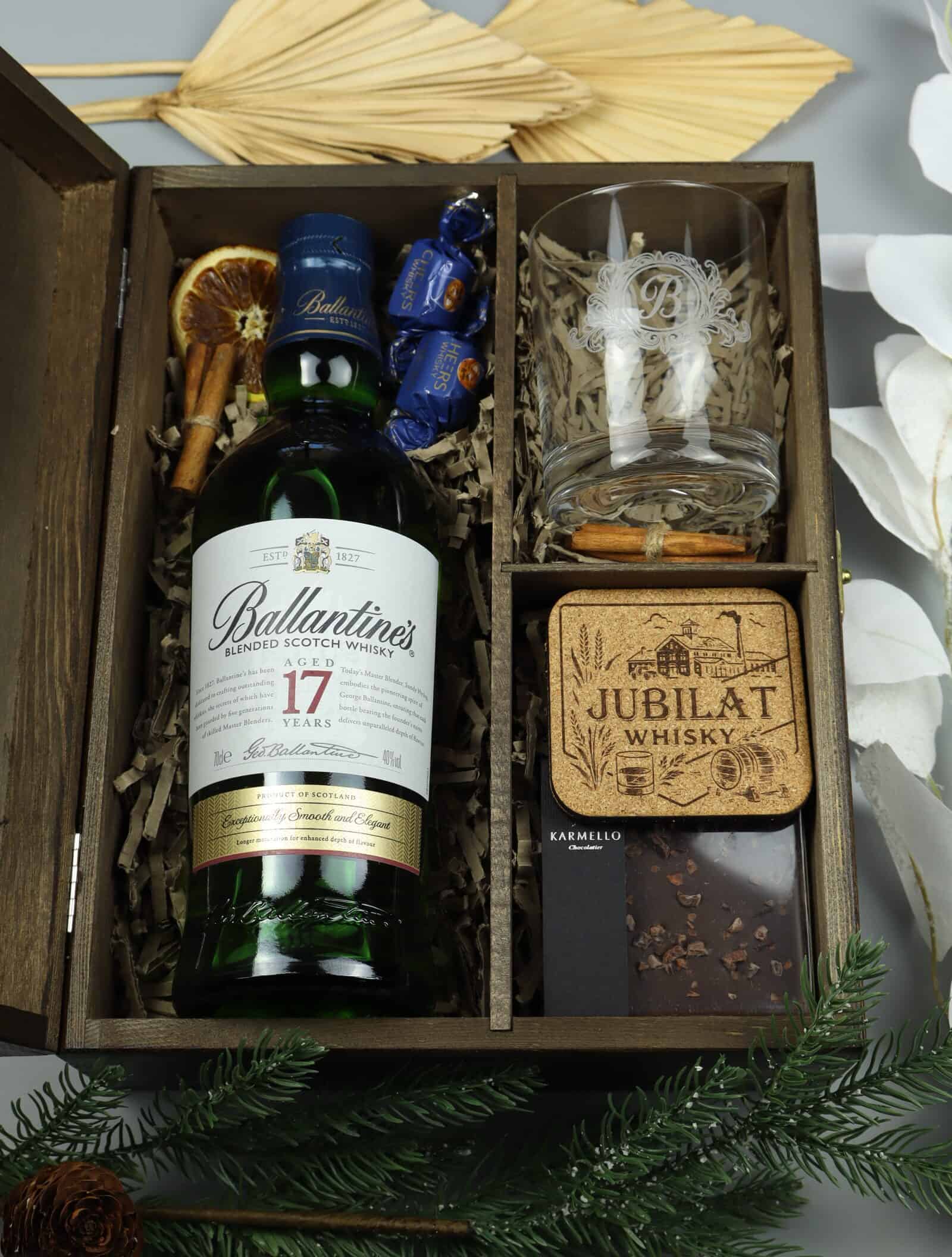 zestaw ballantines whisky
