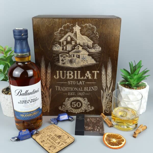 zestaw whisky ballantines