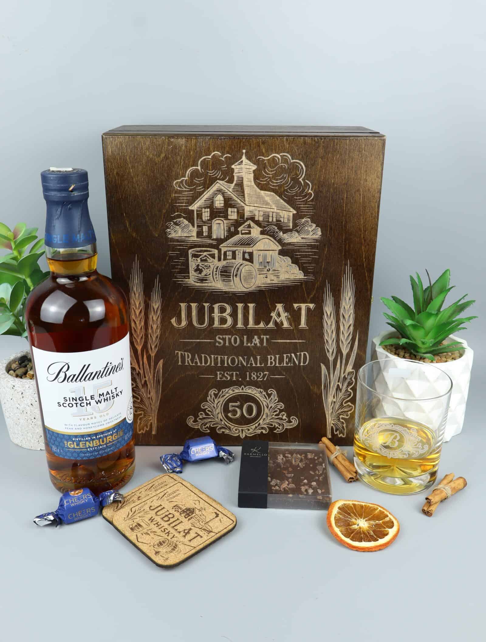 zestaw whisky ballantines