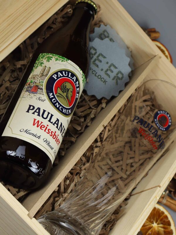 Zestaw dla mężczyzny z piwem paulaner