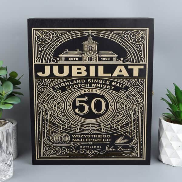 Skrzynka na whisky z grawerem