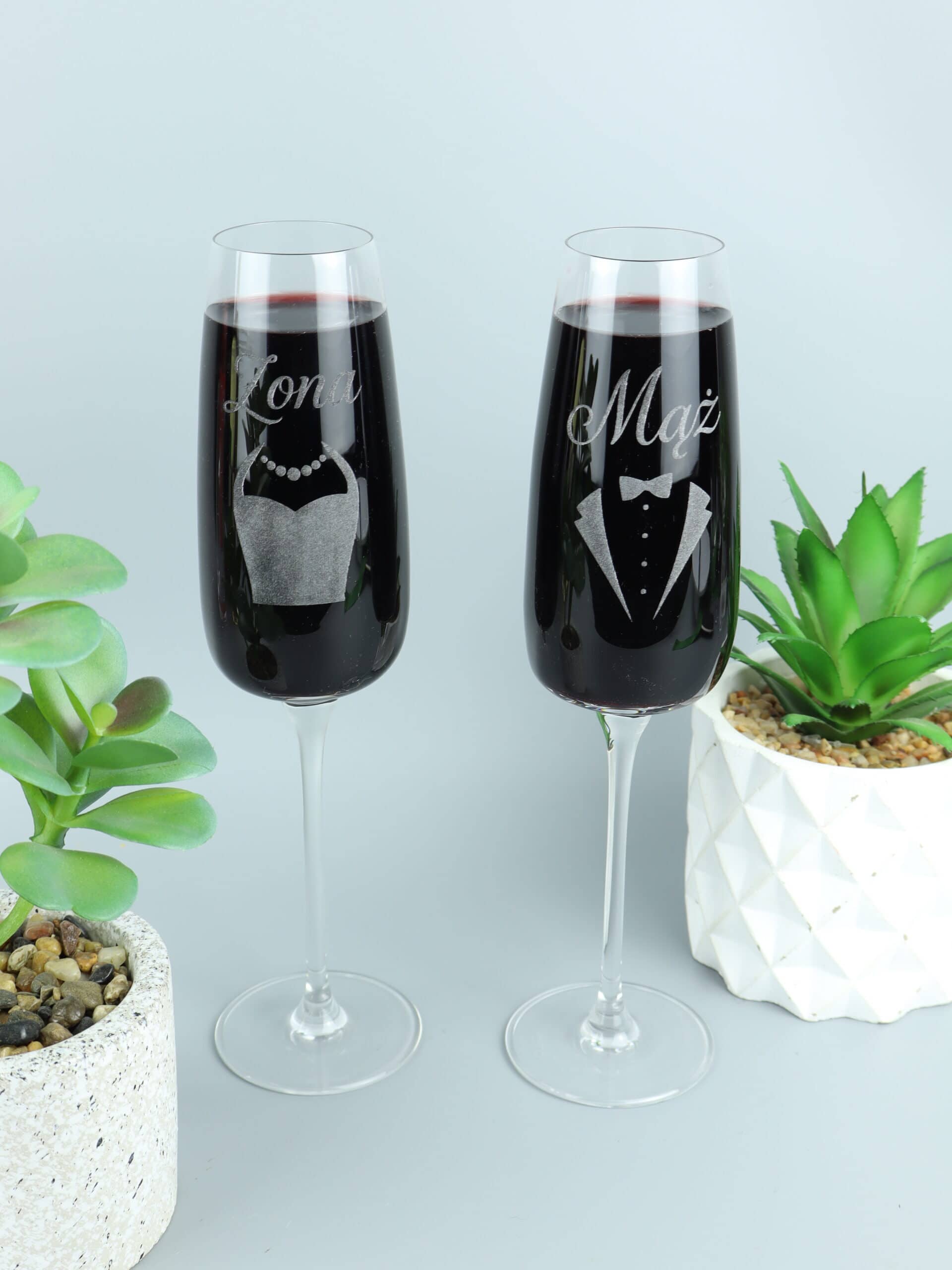 Kieliszki dla pary młodej