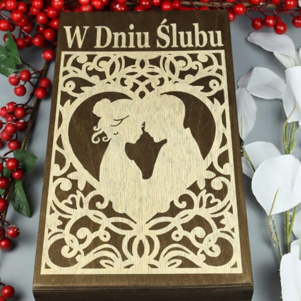 personalizowany prezent z winem na ślub