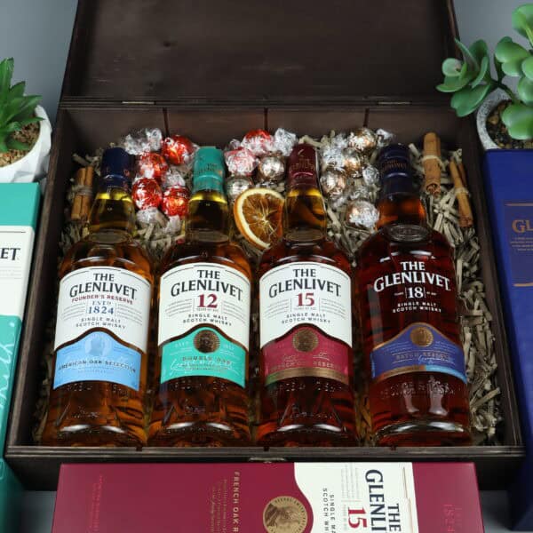 prezent z whisky glenlivet elegancki zestaw