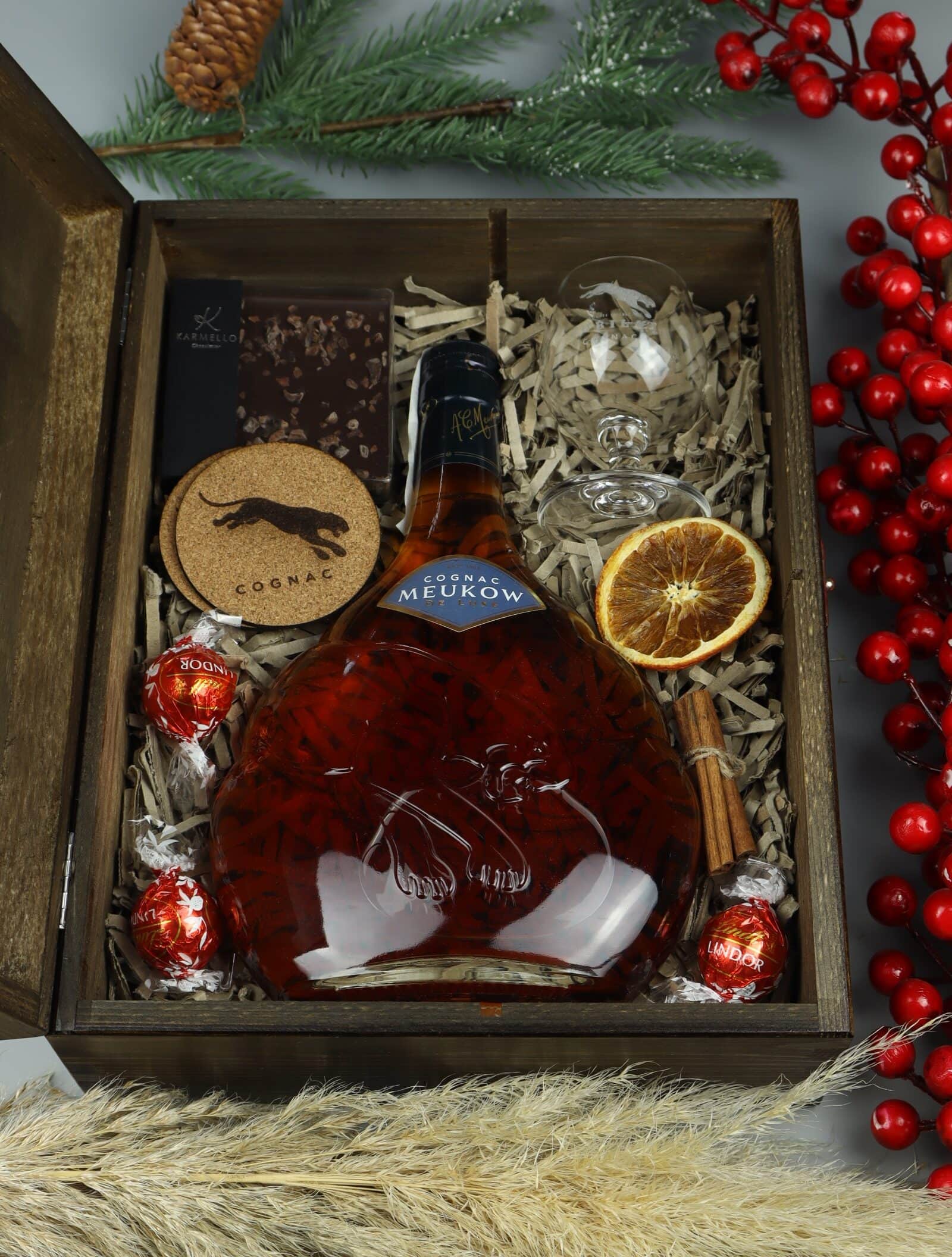 zestaw z cognac meukow dla niej