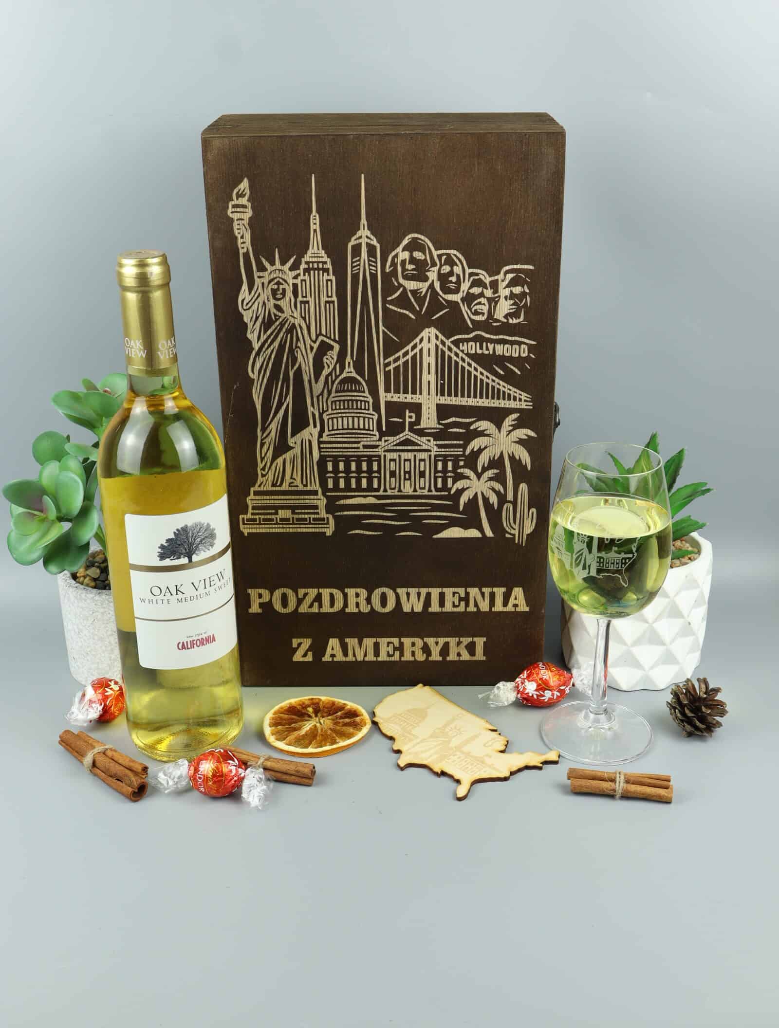 usa zestaw z winem