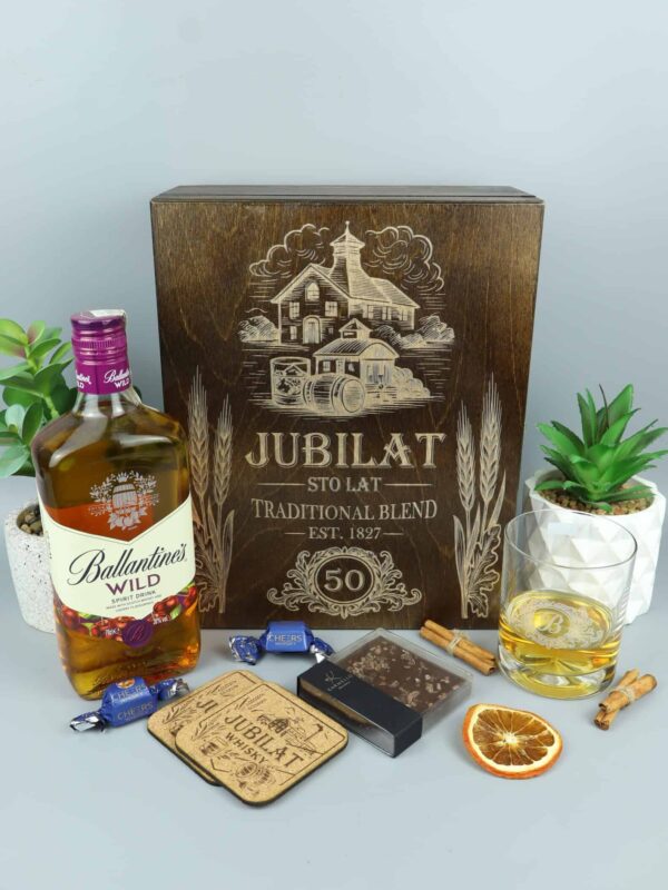 zestaw z whisky ballantines