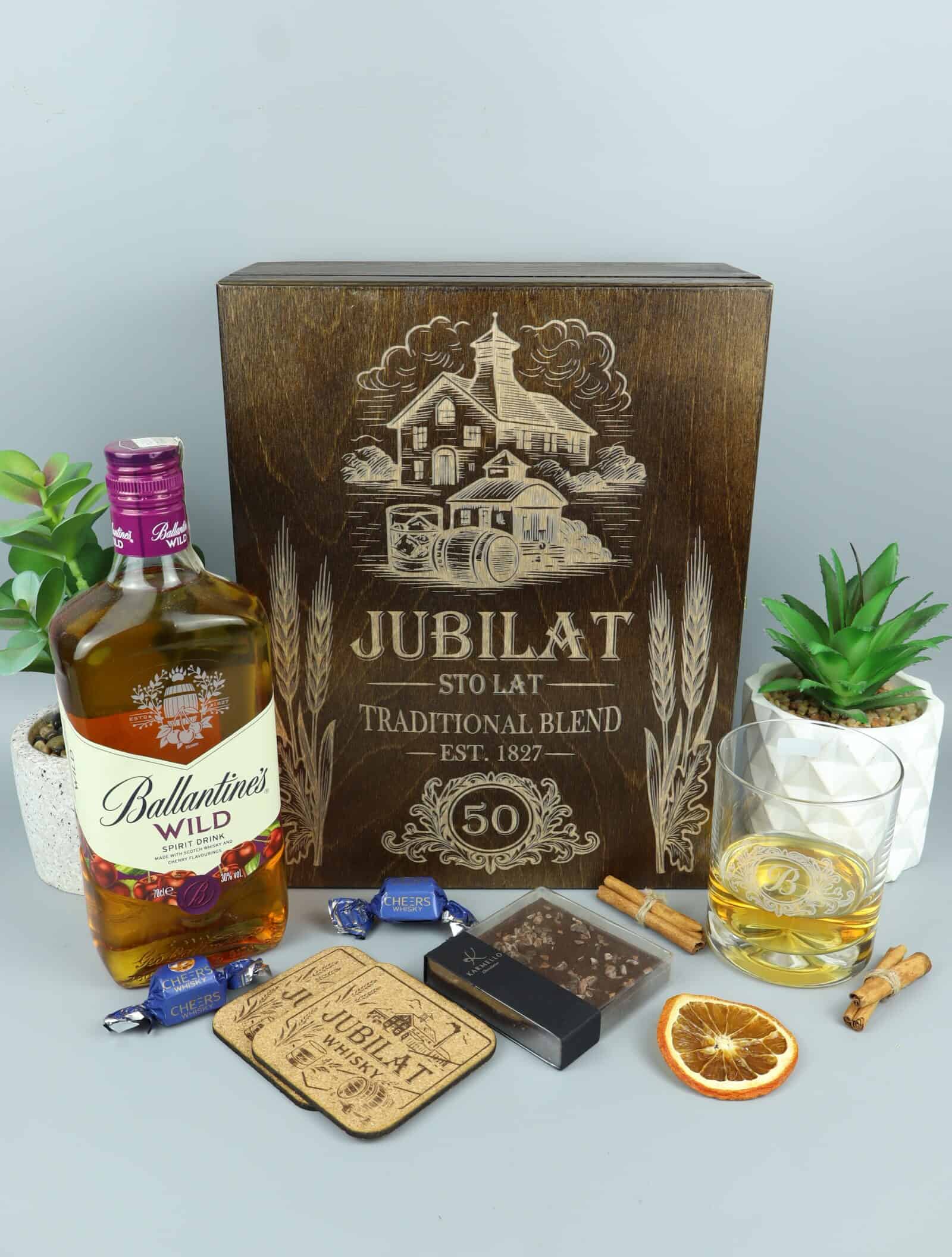 zestaw z whisky ballantines