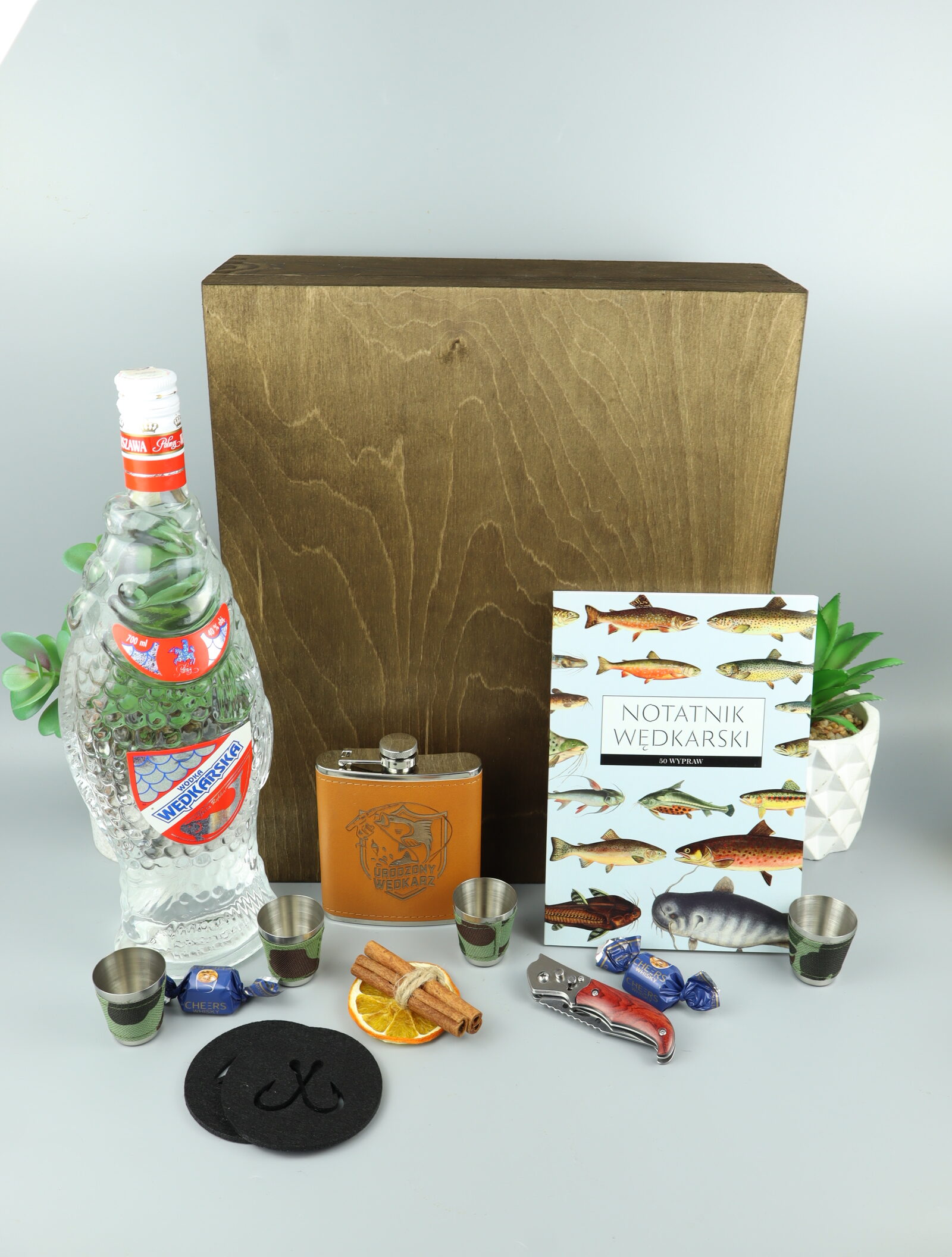wodka ryba skrzynka