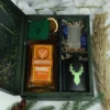 Personalizowany prezent Jagermeister Orange w zielonej skrzynce z piersiówką i grawerem