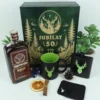 Personalizowany prezent Jägermeister Winter w zielonej skrzynce z grawerem jelenia