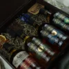 Zestaw prezentowy GlenAllachie z czterema whisky w drewnianej skrzynce